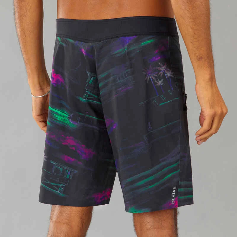 Surf Boardshort Standard 900 Flat Belt DARKCALIFA BLACK 4 Surf Boardshort Standard 900 Flat Belt DARKCALIFA BLACK – Image 4