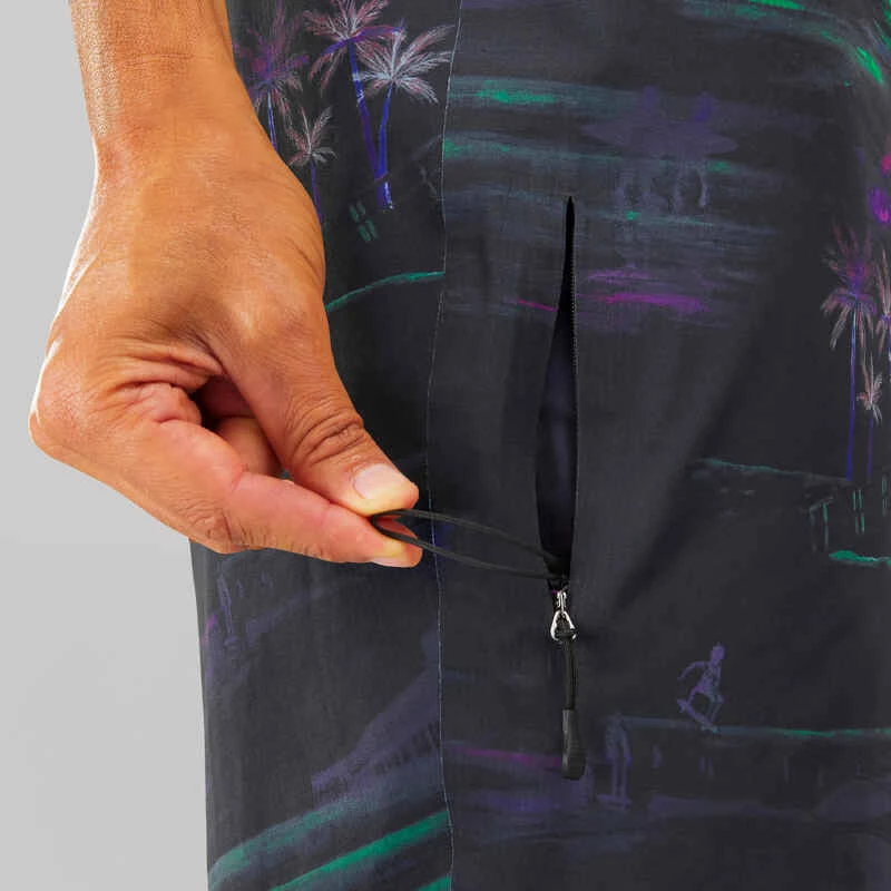 Surf Boardshort Standard 900 Flat Belt DARKCALIFA BLACK 6 Surf Boardshort Standard 900 Flat Belt DARKCALIFA BLACK – Image 6