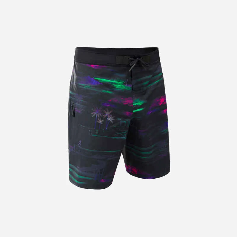 Surf Boardshort Standard 900 Flat Belt DARKCALIFA BLACK 1 Surf Boardshort Standard 900 Flat Belt DARKCALIFA BLACK