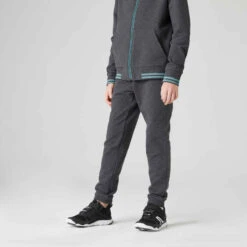 Survêtement Chaud Enfant - 500 Gris Chiné Foncé 11 Survêtement Chaud Enfant - 500 Gris Chiné Foncé -Magasin De Vêtements De Sport survetement chaud enfant 500 veste grise et marine pantalon marine 4