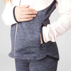 Survêtement Enfant Synthétique Respirant - S500 Gris Foncé Et Rose -Magasin De Vêtements De Sport survetement chaud synthetique respirant s500 fille gym enfant rose gris 4