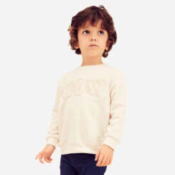 Sweat Enfant - Basique Beige Avec Motifs