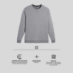 Sweat Fitness Homme - Crew 100 Gris Schiste 14 Sweat Fitness Homme - Crew 100 Gris Schiste -Magasin De Vêtements De Sport sweat 120 homme gris clair chine 6