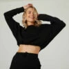 Sweat Crop Fitness Femme - 520 Noir