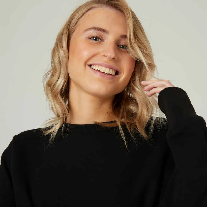 Sweat Crop Fitness Femme - 520 Noir 5 Sweat Crop Fitness Femme - 520 Noir – Image 5