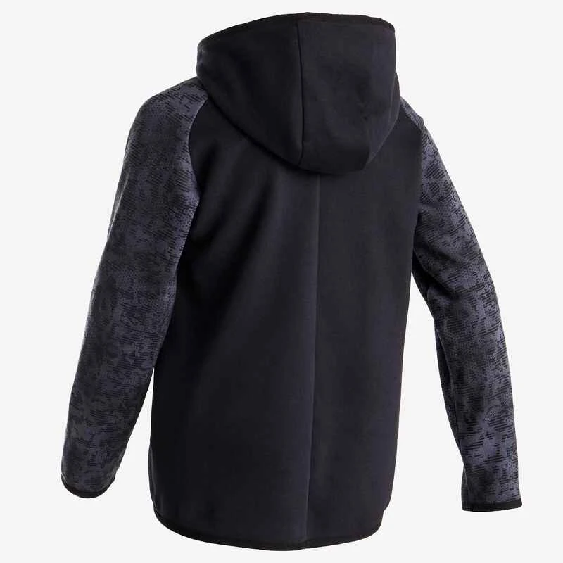 Sweat Capuche Chaud 100 Garçon GYM ENFANT Noir Imprimé 3 Sweat Capuche Chaud 100 Garçon GYM ENFANT Noir Imprimé – Image 3