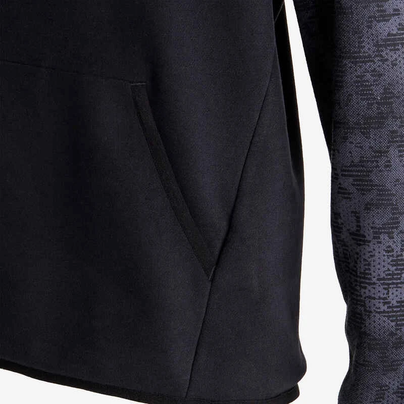 Sweat Capuche Chaud 100 Garçon GYM ENFANT Noir Imprimé 4 Sweat Capuche Chaud 100 Garçon GYM ENFANT Noir Imprimé – Image 4