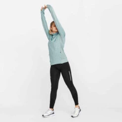 Kalenji Sweat Running à Capuche Femme - Warm Vert 11 Kalenji Sweat Running à Capuche Femme - Warm Vert -Magasin De Vêtements De Sport sweat capuche running run warm noir femme 2