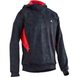 Sweat Capuche S900 Gym Garçon Bleu Rouge