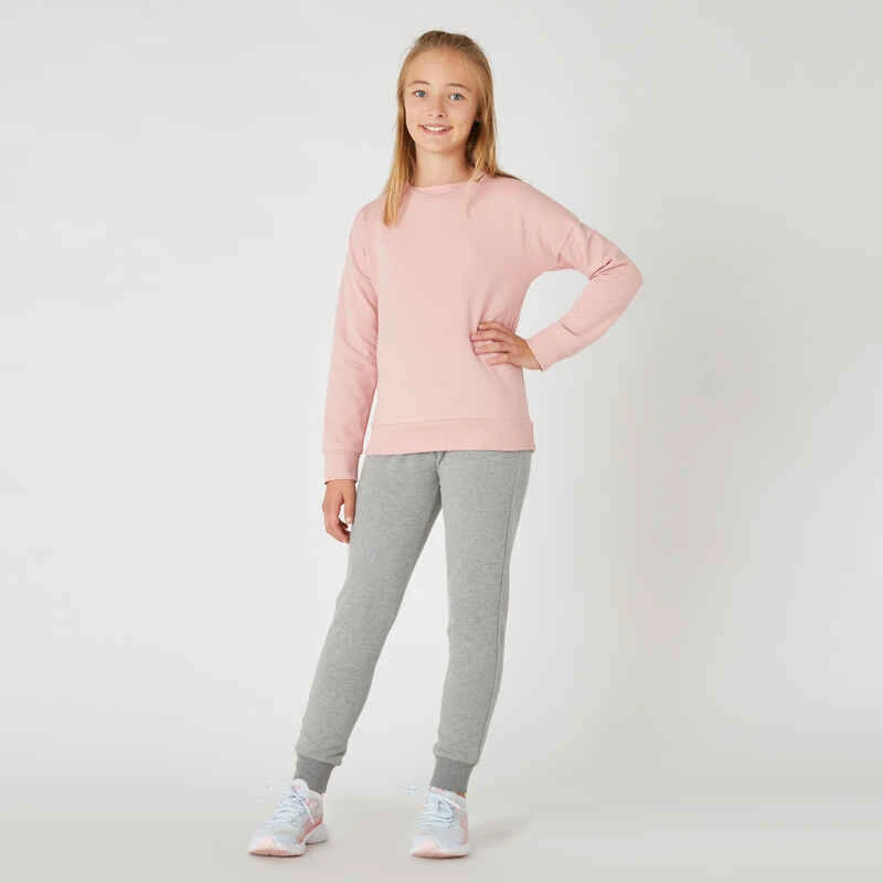 Sweat Col Rond Enfant French Terry Coton - Basique Rose 4 Sweat Col Rond Enfant French Terry Coton - Basique Rose – Image 4