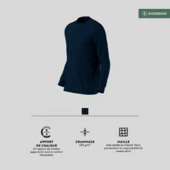 Sweat Fitness Homme - 100 Bleu Foncé -Magasin De Vêtements De Sport sweat fitness homme 100 bleu fonce 5