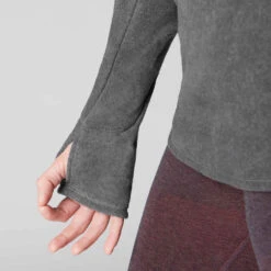 SWEAT POLAIRE RELAXATION YOGA FEMME GRIS CHINE -Magasin De Vêtements De Sport sweat relaxation yoga femme gris chine 5
