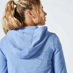 Sweat Zippé Fitness Femme - 100 Bleu Indigo 12 Sweat Zippé Fitness Femme - 100 Bleu Indigo -Magasin De Vêtements De Sport sweat zippe fitness femme 100 noir 4