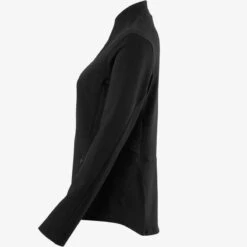 Sweat Zippé Col Montant Ajusté Femme Avec Poche - 520 Noir -Magasin De Vêtements De Sport sweat zippe freemove fitness noir 3