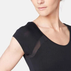 T-Shirt 2 En 1 Pilates Gym Douce Femme Noir 14 T-Shirt 2 En 1 Pilates Gym Douce Femme Noir -Magasin De Vêtements De Sport t shirt 2 en 1 pilates gym douce femme bleu marine 4
