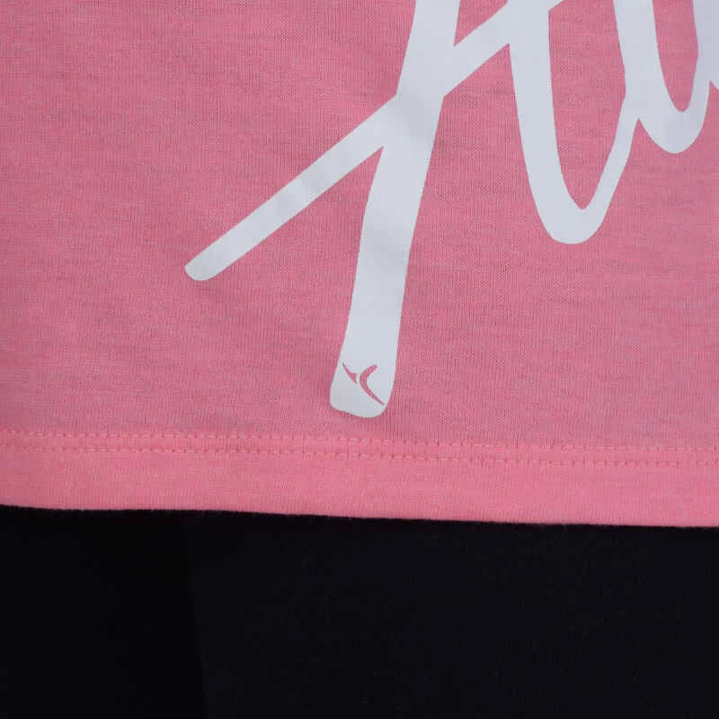T-Shirt 500 Manches Longues Gym Fille Imprimé Rose Gris 10 T-Shirt 500 Manches Longues Gym Fille Imprimé Rose Gris – Image 10