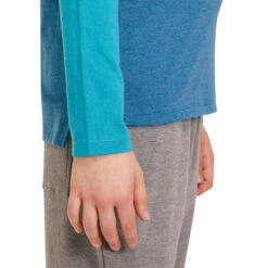 T-Shirt 500 Manches Longues Gym Garçon Imprimé Bleu Pétrole -Magasin De Vêtements De Sport t shirt 500 manches longues gym garcon imprime bleu marine 8