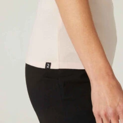 T-shirt Col V Fitness Femme - 500 Rose Quartz -Magasin De Vêtements De Sport t shirt coton extensible fitness slim 4