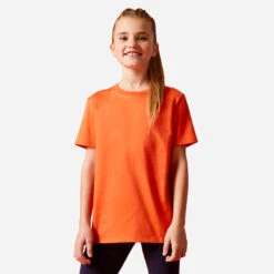 T-shirt Coton éco-conçu Enfant Mixte - Uni -Magasin De Vêtements De Sport t shirt coton mixte enfant 500 bleu 3
