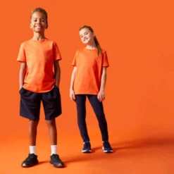 T-shirt Coton éco-conçu Enfant Mixte - Uni -Magasin De Vêtements De Sport t shirt coton mixte enfant 500 bleu 4