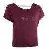 T-shirt Danse Moderne Bordeaux Fluide Femme