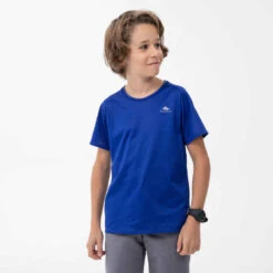 Quechua T-Shirt De Randonnée - MH500 Bleu Foncé - Enfant 7-15 Ans -Magasin De Vêtements De Sport t shirt de randonnee mh500 bleu enfant 2