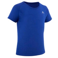 Quechua T-Shirt De Randonnée - MH500 Bleu Foncé - Enfant 7-15 Ans