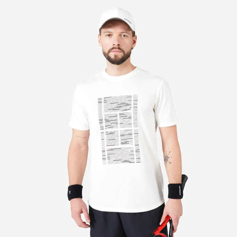 Artengo T-Shirt De Tennis Homme - TTS Soft Blanc Cassé 2 Artengo T-Shirt De Tennis Homme - TTS Soft Blanc Cassé – Image 2