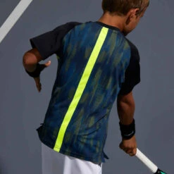 Artengo T SHIRT ENFANT 500 NOIR JAUNE -Magasin De Vêtements De Sport t shirt enfant 500 noir jaune 4