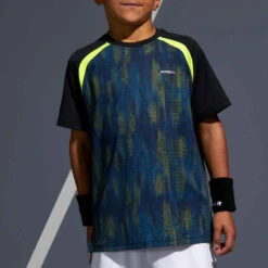 Artengo T SHIRT ENFANT 500 NOIR JAUNE -Magasin De Vêtements De Sport t shirt enfant 500 noir jaune 7