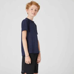 T-shirt Enfant Synthétique Respirant - 500 Marine -Magasin De Vêtements De Sport t shirt enfant synthetique respirant 500 marine 3