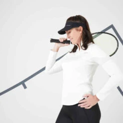 Artengo T-Shirt Tennis Manches Longues Thermique Femme - TH 900 Blanc Cassé 12 Artengo T-Shirt Tennis Manches Longues Thermique Femme - TH 900 Blanc Cassé -Magasin De Vêtements De Sport t shirt femme manches longues ts th 900 noir 3