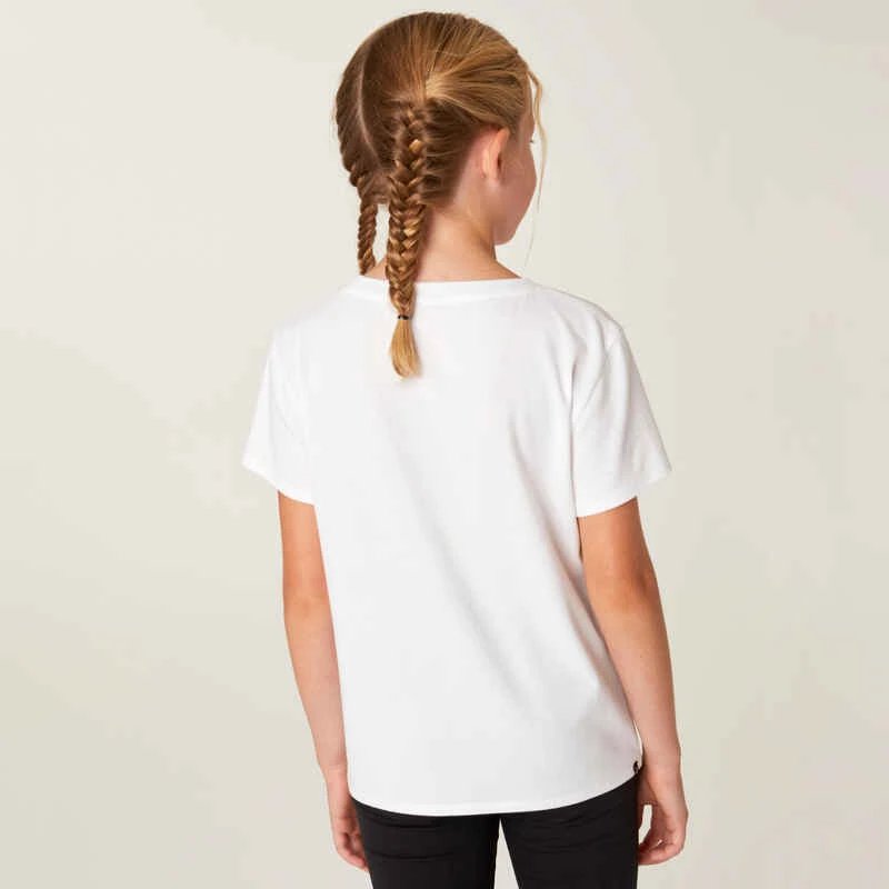T-SHIRT FILLE COTON Blanc 3 T-SHIRT FILLE COTON Blanc – Image 3