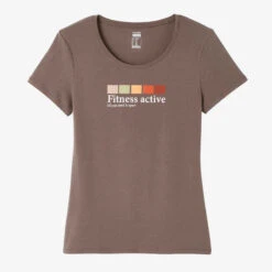 T-shirt Fitness Manches Courtes Col Rond Coton Femme - 500 Gris Foncé 9 T-shirt Fitness Manches Courtes Col Rond Coton Femme - 500 Gris Foncé -Magasin De Vêtements De Sport t shirt fitness manches courtes col rond coton femme 500 gris fonce 4