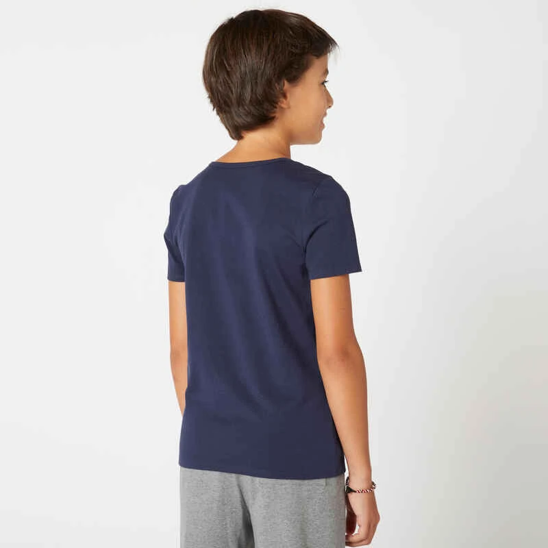 T-shirt Enfant Coton - Basique Marine 2 T-shirt Enfant Coton - Basique Marine – Image 2