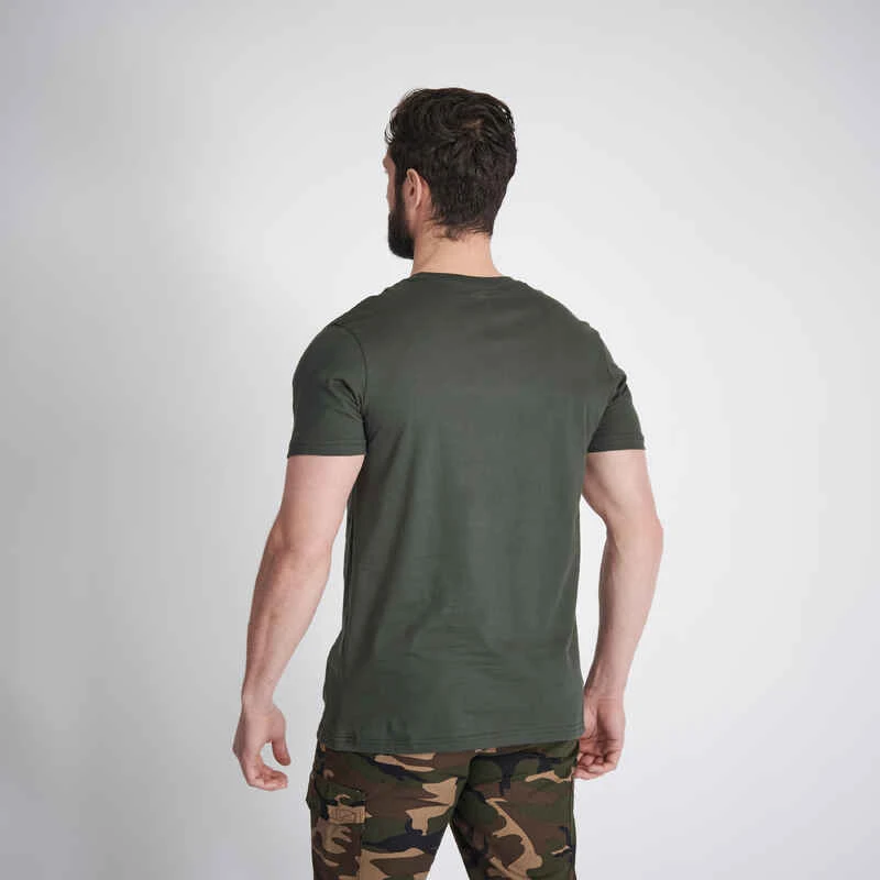 T-shirt Manches Courtes Chasse Coton Homme - 100 Chien Arrêt Vert 2 T-shirt Manches Courtes Chasse Coton Homme - 100 Chien Arrêt Vert – Image 2