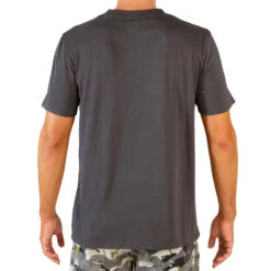 T-shirt Manches Courtes Coton Homme - 100 Carbon Gris -Magasin De Vêtements De Sport t shirt manches courtes chasse 100 marron 2