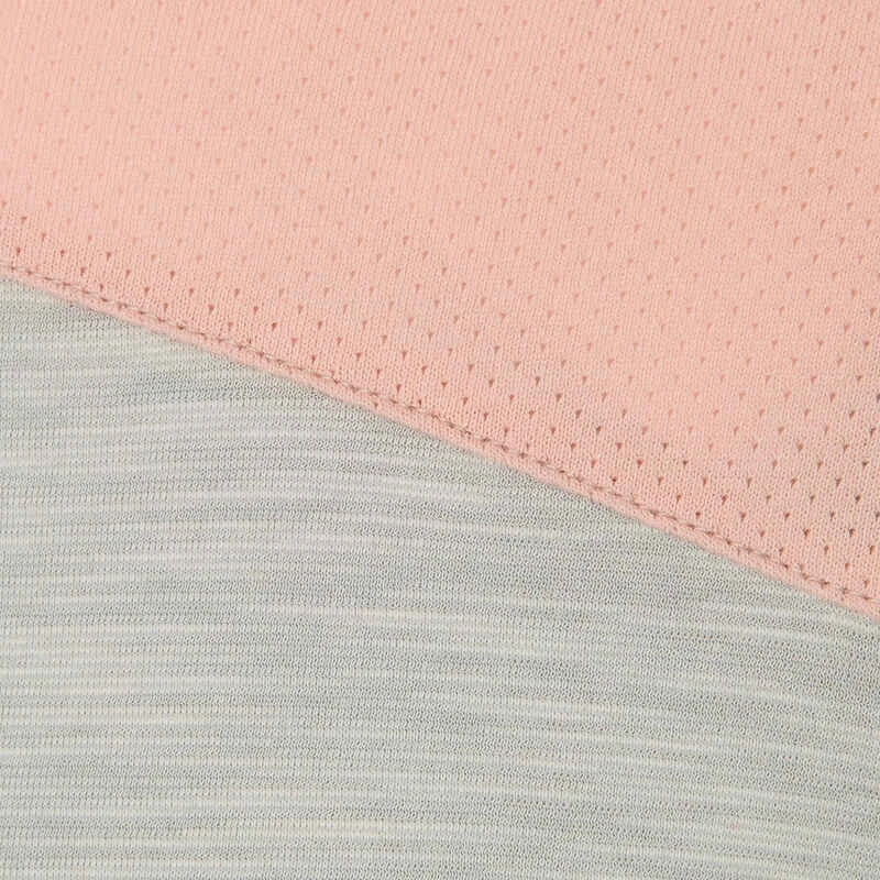 T-Shirt Manches Courtes Coton Respirant 500 Fille GYM ENFANT Gris Rose Imprimé 6 T-Shirt Manches Courtes Coton Respirant 500 Fille GYM ENFANT Gris Rose Imprimé – Image 6