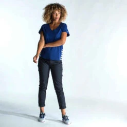 Tribord T-shirt Manches Courtes Femme Léger Sailing 100 Bleu -Magasin De Vêtements De Sport t shirt manches courtes femme leger sailing 100 bleu 4