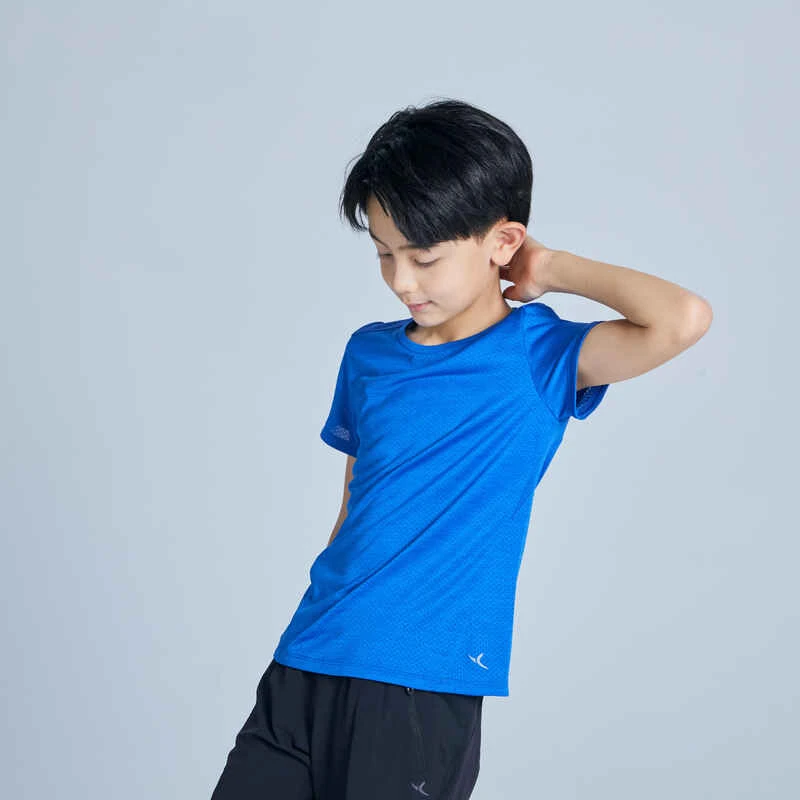T-shirt Enfant Synthétique Respirant - 500 Bleu 5 T-shirt Enfant Synthétique Respirant - 500 Bleu – Image 5