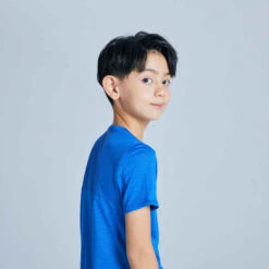 T-shirt Enfant Synthétique Respirant - 500 Bleu 12 T-shirt Enfant Synthétique Respirant - 500 Bleu -Magasin De Vêtements De Sport t shirt manches courtes synthetique respirant s500 garcon gym enfant gris 5