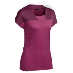 T-shirt Mérinos De Trek Montagne - TREK 500 Violet Femme
