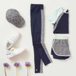 T-shirt Respirant Fille - S500 Marine Avec Imprimé -Magasin De Vêtements De Sport t shirt respirant fille s500 marine avec imprime 2