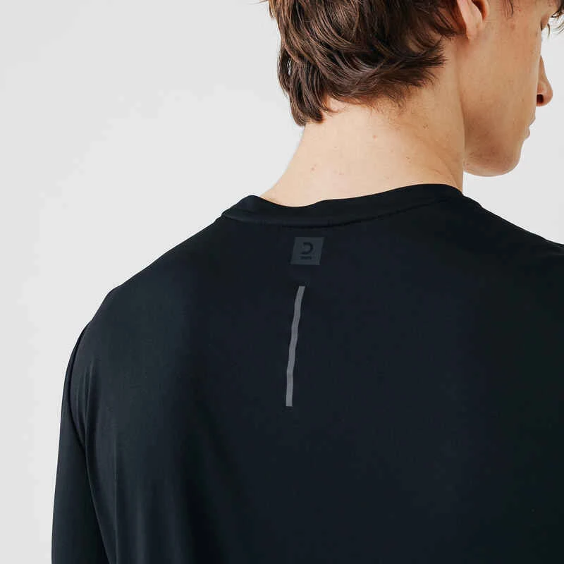 Kalenji Men's Running Breathable Long-Sleeved T-shirt Sun Protect - Black 5 Kalenji Men's Running Breathable Long-Sleeved T-shirt Sun Protect - Black – Image 5