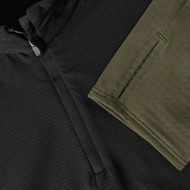 Kalenji T-shirt Running Manches Longues Chaud Homme - Warm 500 Khaki 7 Kalenji T-shirt Running Manches Longues Chaud Homme - Warm 500 Khaki – Image 7