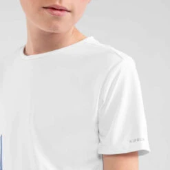 T-Shirt Running Respirant Enfant - KIPRUN DRY+ Blanc -Magasin De Vêtements De Sport t shirt running respirant enfant kiprun dry blanc 3