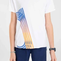 T-Shirt Running Respirant Enfant - KIPRUN DRY+ Blanc -Magasin De Vêtements De Sport t shirt running respirant enfant kiprun dry blanc 5