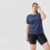 Kalenji T-shirt Respirant Running Femme - Dry+ Breath Bleu Foncé