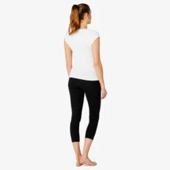 T-Shirt Slim 500 Femme Blanc -Magasin De Vêtements De Sport t shirt slim 500 femme blanc 3