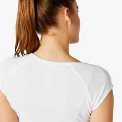 T-Shirt Slim 500 Femme Blanc -Magasin De Vêtements De Sport t shirt slim 500 femme blanc 4